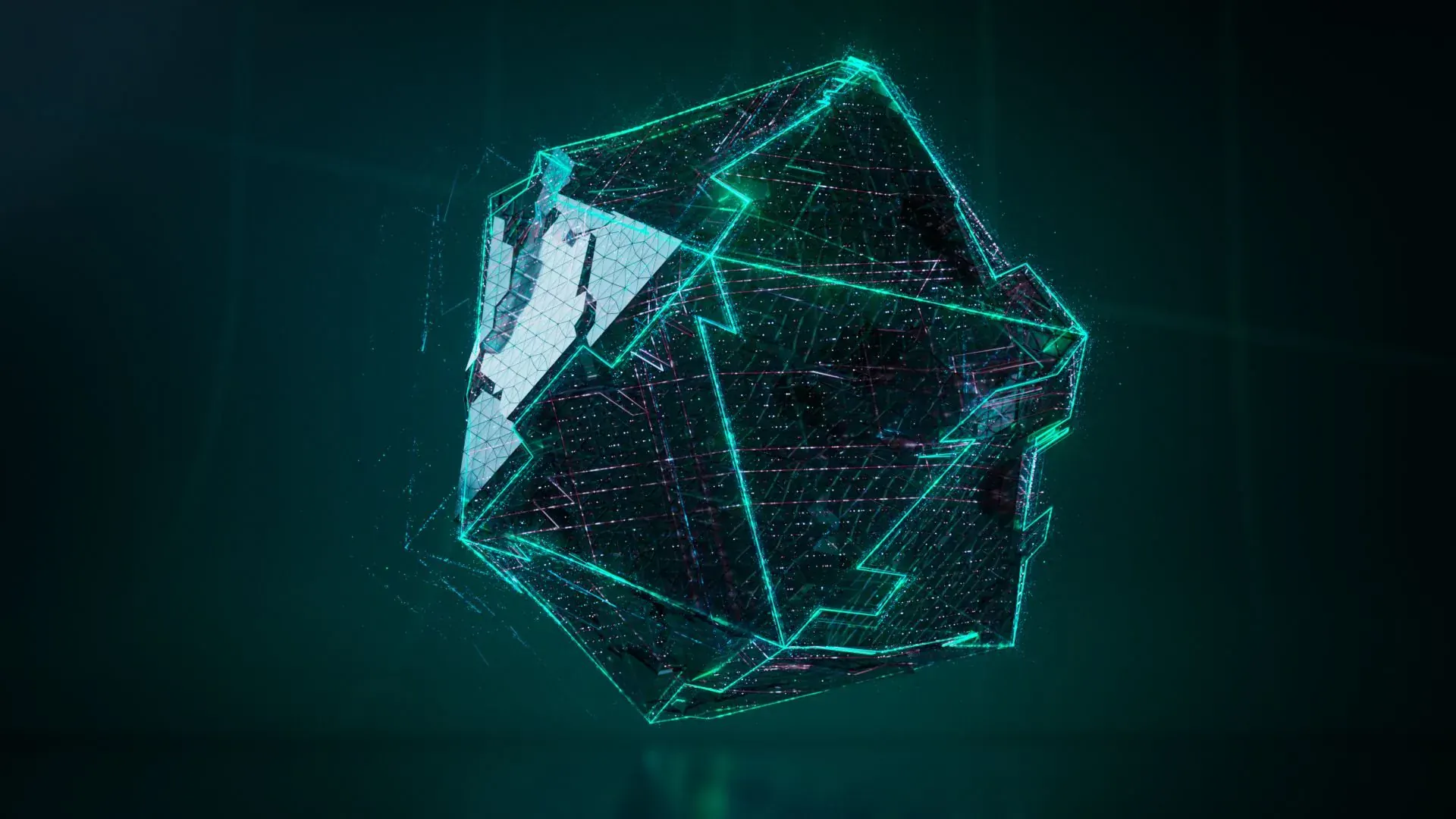 A glowing shape that borrows nothing from the real world, technology inventing its own language.
